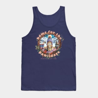 Home For The Holidays Beanie Maine Coon Life 11M Tank Top